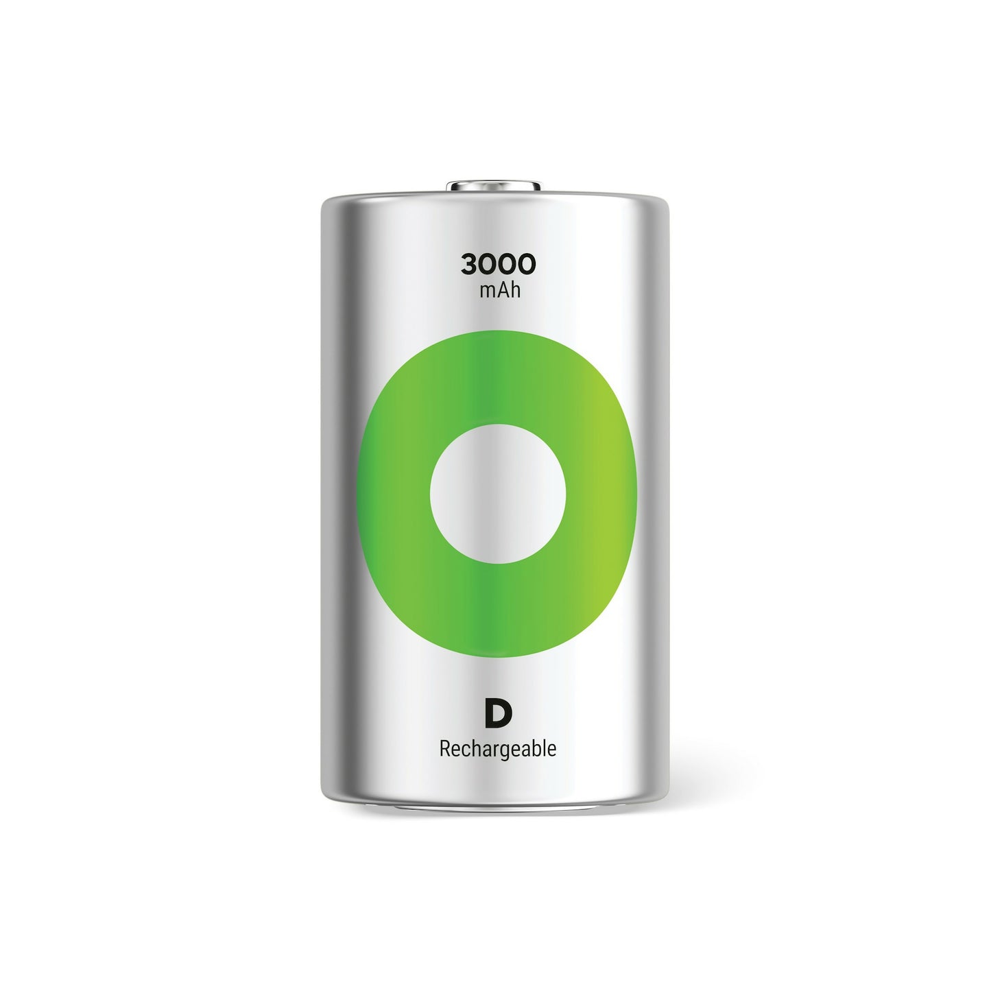 GP綠再D型充電池3000mAh (2粒裝)