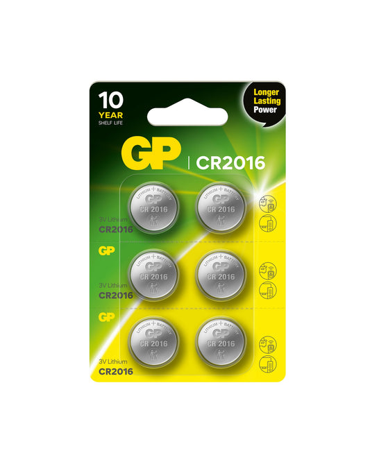 計數機及電腦用鈕型電池 CR2016 - 6粒咭裝