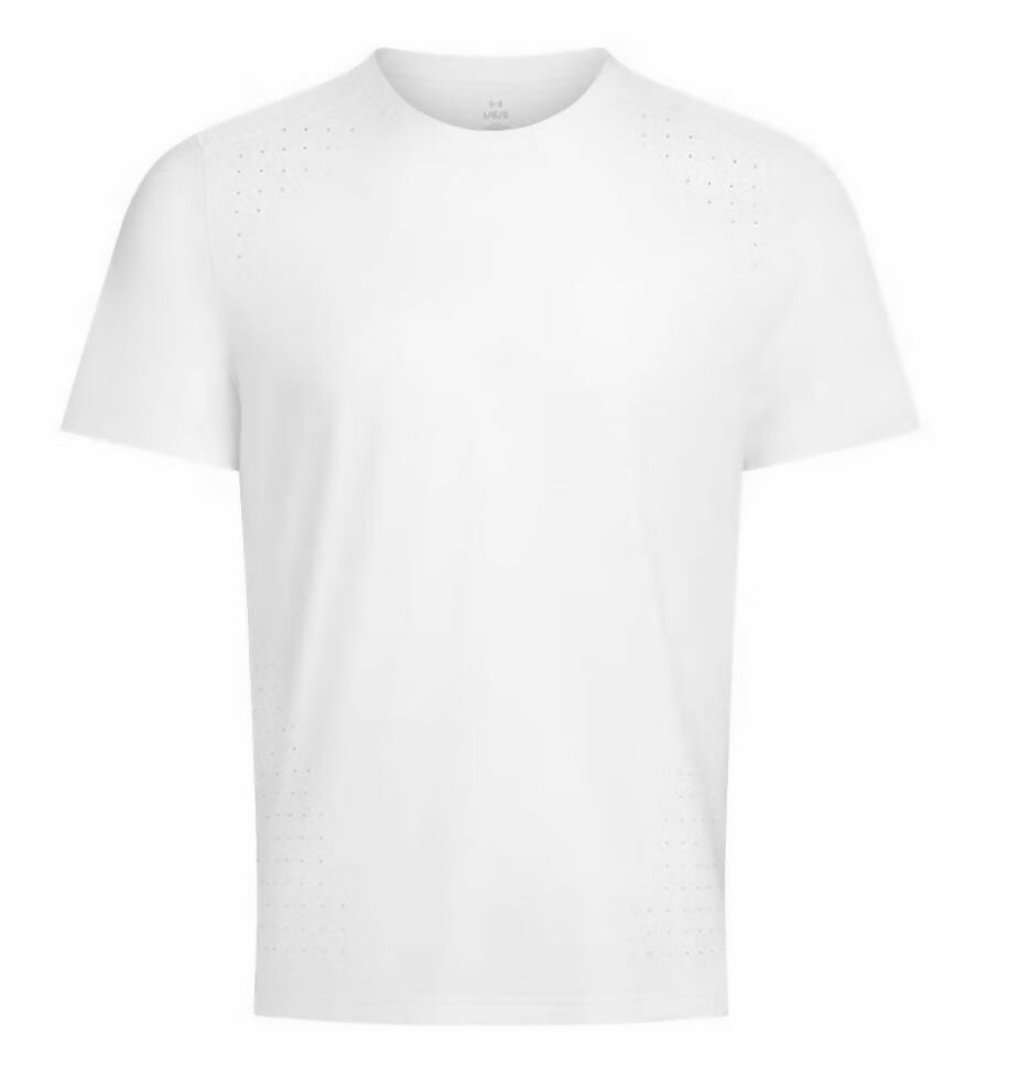 UA LAUNCH ELITE SHORTSLEEVE-WHT