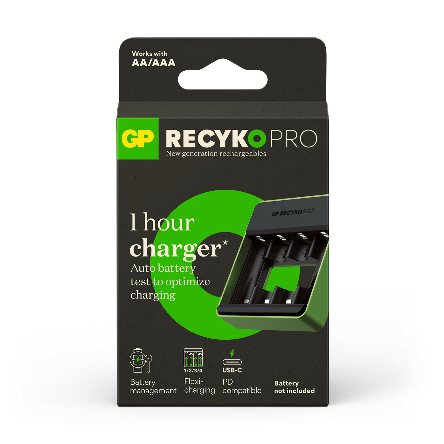 GP Recyko PRO P462 (4 槽 /USB) 充電器