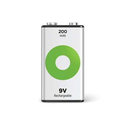 GP綠再 9V充電池 200mAh (1粒裝)
